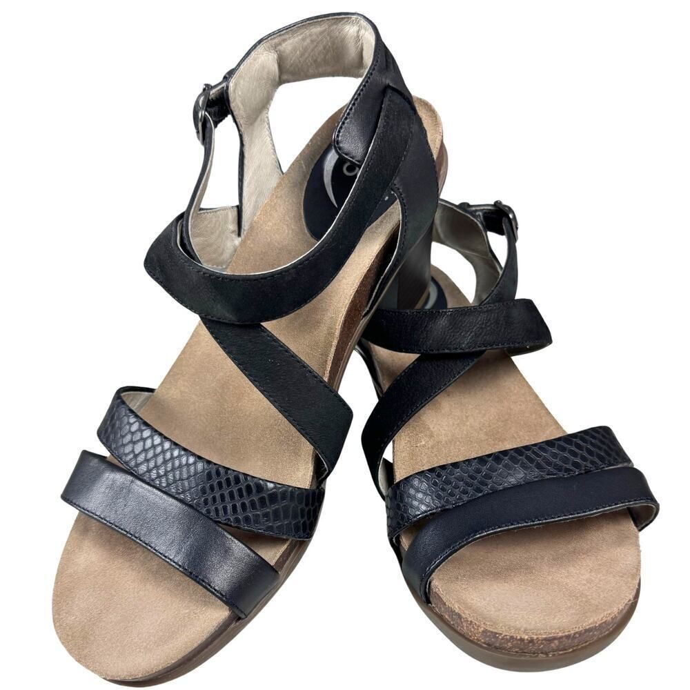 ABEO B.I.O.system Sandals Womens‎ Size 7N Black Neutral "BIANA" Strappy Heels